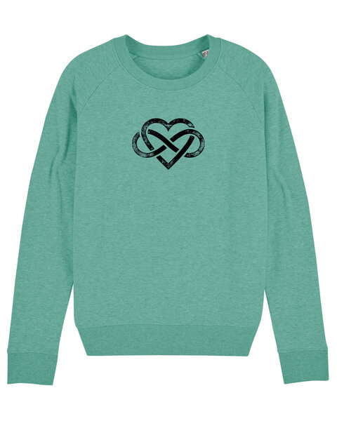 Human Family Bio Damen Rundhals Sweatshirt "Feel - Endless Love" - in 7 Farben von Human Family