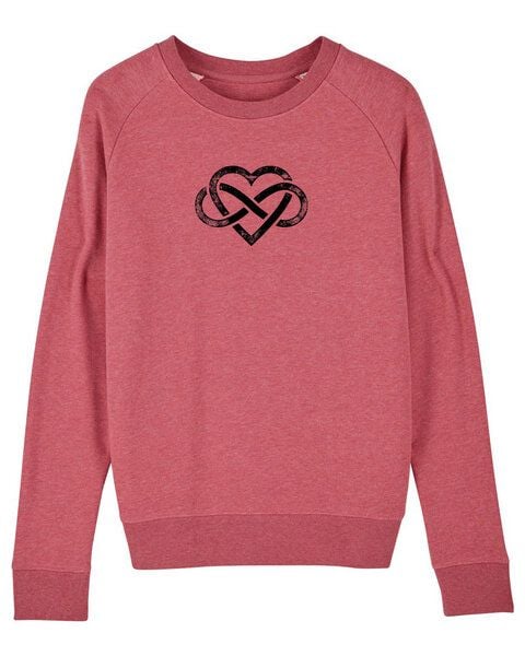 Human Family Bio Damen Rundhals Sweatshirt "Feel - Endless Love" - in 7 Farben von Human Family