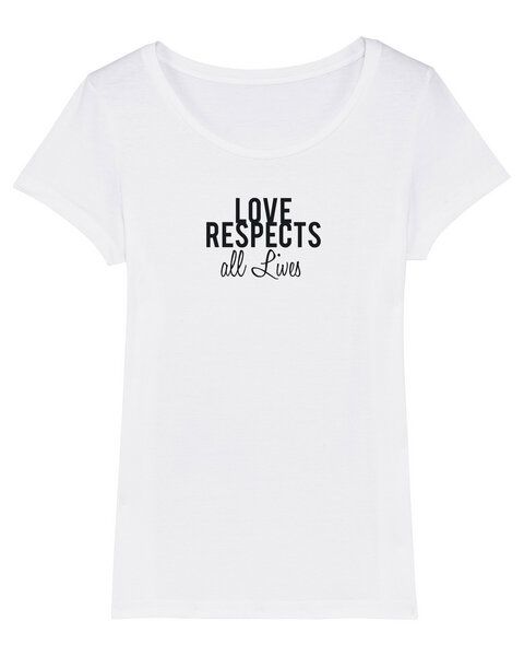 Human Family Bio Damen T-Shirt "Love - Respects" in 4 Farben Human Family Bio Damen T-Shirt "Love - Respects" in 4 Farben von Human Family