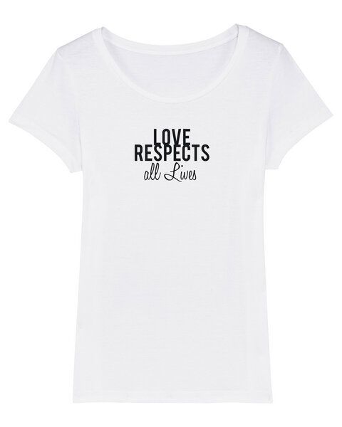 Human Family Bio Damen T-Shirt "Love - Respects" in 4 Farben von Human Family