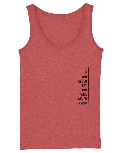 Human Family Bio Damen Tank-Top "Gleam - If U try" in 6 Farben von Human Family