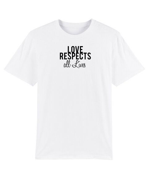 Human Family Bio Herren Rundhals T-Shirt "Spread Love - Respect" in 4 Farben von Human Family