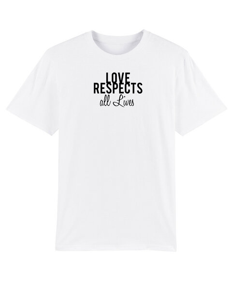 Human Family Bio Herren Rundhals T-Shirt "Spread Love - Respect" in 4 Farben von Human Family