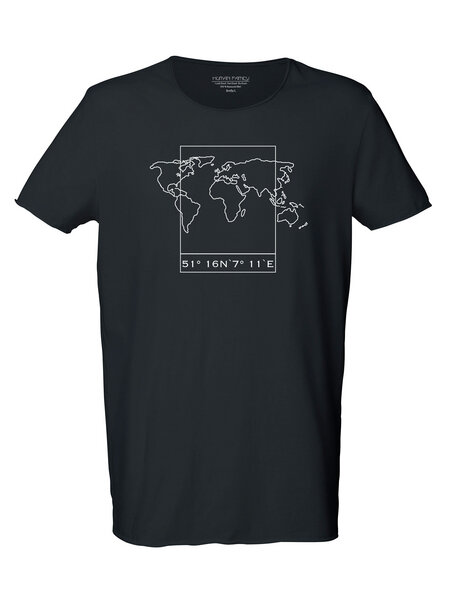 Human Family Bio Herren Sommer T-Shirt "Surfs - Worldmap" von Human Family