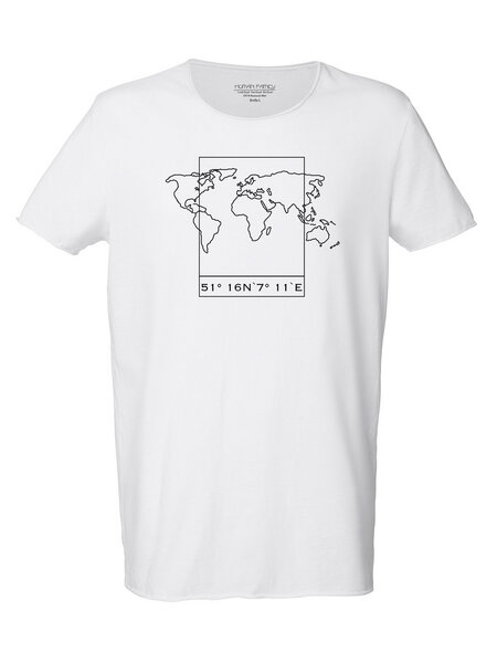 Human Family Bio Herren Sommer T-Shirt "Surfs - Worldmap" von Human Family