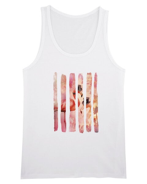 Human Family Bio Herren Tanktop "Start - Flamingo Stripes" von Human Family