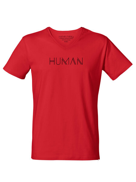 Human Family Bio Herren V-Neck T-Shirt "Human" von Human Family