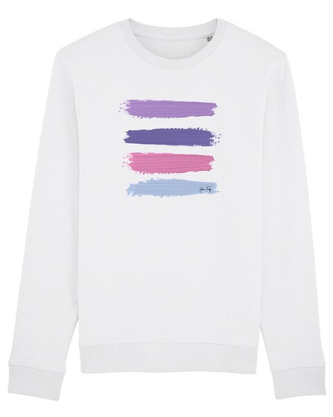 Human Family Bio Unisex Rundhals-Sweatshirt - "Araise - Acryl Stripes" von Human Family