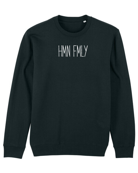 Human Family Bio Unisex Rundhals-Sweatshirt - "HMN FMLY" von Human Family