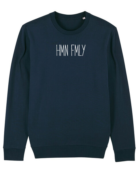 Human Family Bio Unisex Rundhals-Sweatshirt - "HMN FMLY" von Human Family