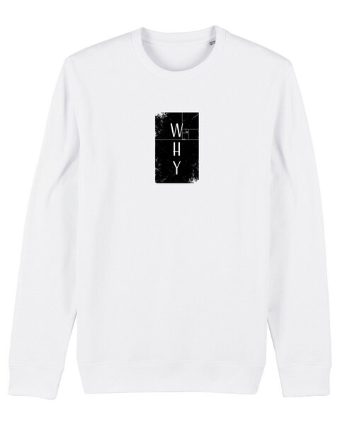 Human Family Bio Unisex Rundhals-Sweatshirt - "Switch - WHY" in Weiss von Human Family