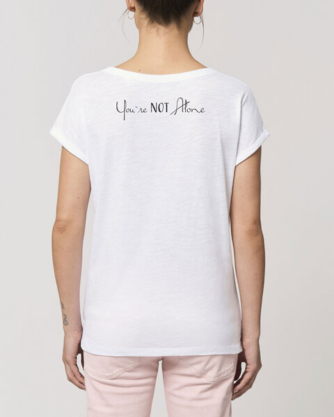 Human Family Damen Flammengarn Rundhals T-Shirt - Flame "You are Not Alone" von Human Family