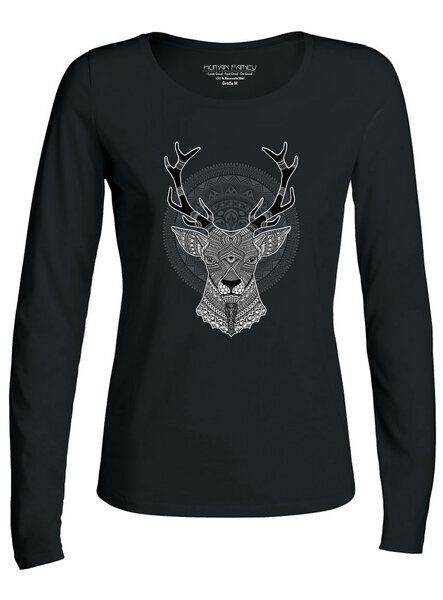 Human Family Damen Longsleeve "Have Fun Deer" von Human Family