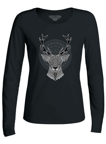 Human Family Damen Longsleeve "Have Fun Deer" von Human Family