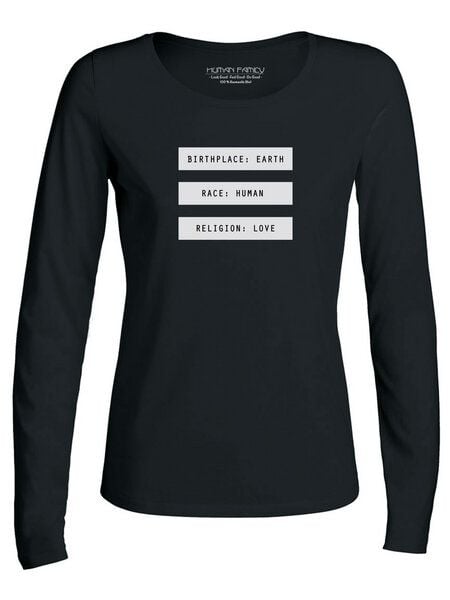 Human Family Damen Longsleeve - "Have Fun - Human" von Human Family
