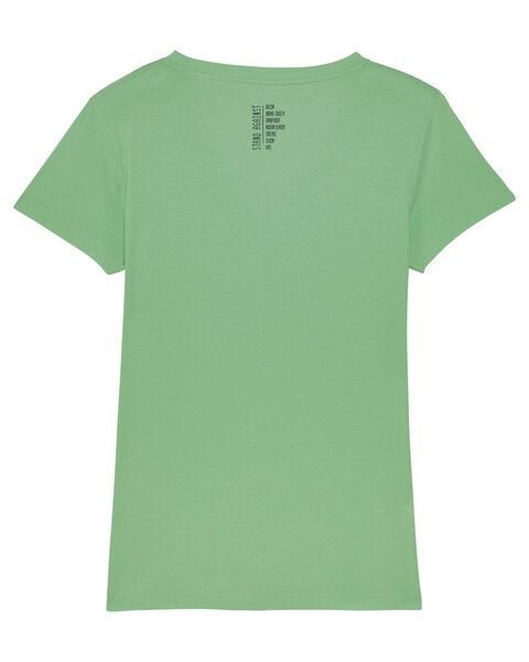 Human Family Damen T-Shirt mit V-Ausschnitt "Evolution - Stand Against" in 4 Farben von Human Family