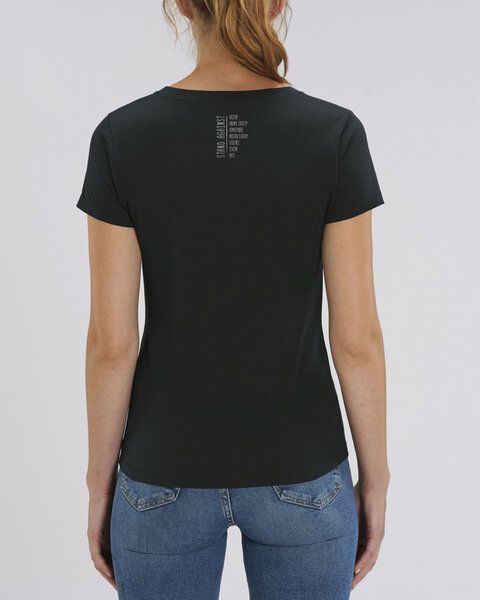 Human Family Damen T-Shirt mit V-Ausschnitt "Evolution - Stand Against" in 4 Farben von Human Family