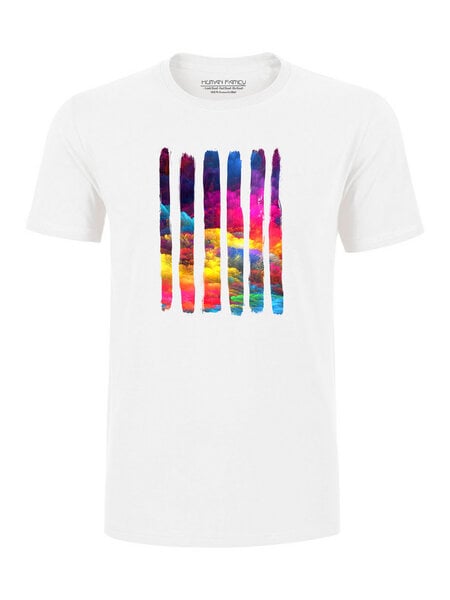 Human Family Herren Sommer T-Shirt "Colour Splash" in weiß aus 100% Bio-Baumwolle von Human Family