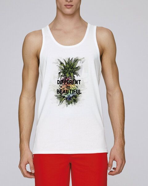 Human Family Herren Statement Tanktop aus Bio Baumwolle "Different is Beautiful" von Human Family