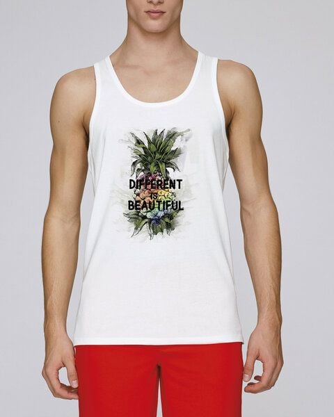 Human Family Herren Statement Tanktop aus Bio Baumwolle "Different is Beautiful" von Human Family