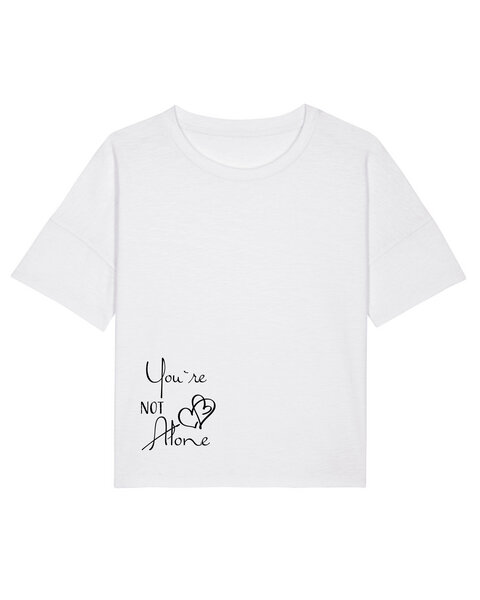 Human Family Kastenförmiges Bio Damen T-Shirt "Mood - You´re Not Alone" in 3 Farben von Human Family