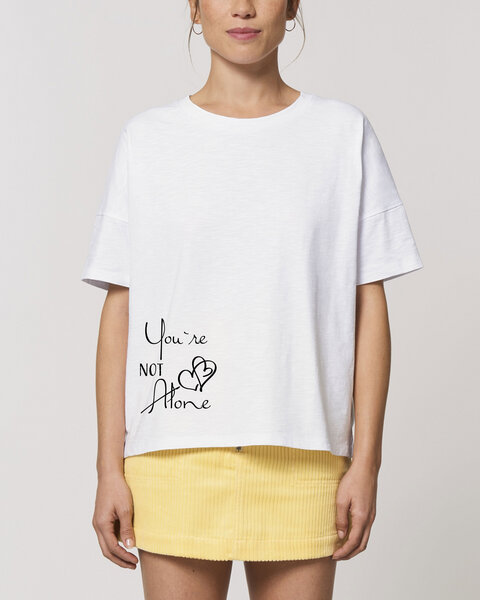 Human Family Kastenförmiges Bio Damen T-Shirt "Mood - You´re Not Alone" in 3 Farben von Human Family