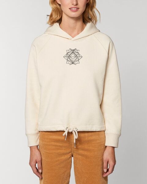 Human Family Kurzer Bio Damen Hoodie "Invent - Polygon" Human Family Kurzer Bio Damen Hoodie "Invent - Polygon" von Human Family