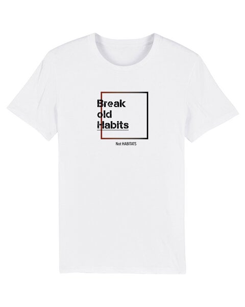 Human Family Unisex Bio T-Shirt "Maestro - Break Habits" in weiß von Human Family