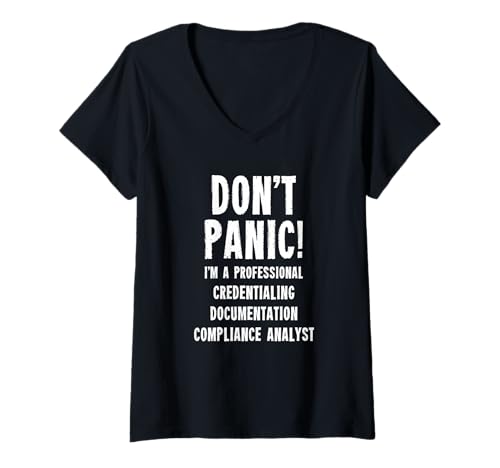 Damen Analyst zur Einhaltung von Anmeldeinformationen T-Shirt mit V-Ausschnitt Damen Analyst zur Einhaltung von Anmeldeinformationen T-Shirt mit V-Ausschnitt von Human Resources Team Gifts & T-Shirts