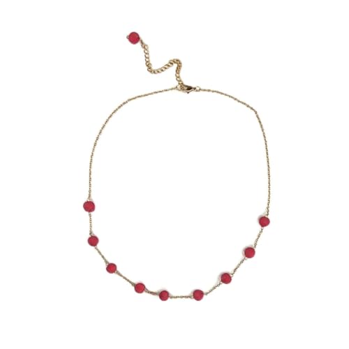 Humble Hilo Sari Jewelry Damen-Halskette mit Textilperlen, upgecycelt, einfaches Statement-Halsketten-Set, perfekt zu kombinieren, Adjustable, Baumwolle, Holz, Kein Edelstein von Humble Hilo