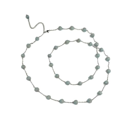 Humble Hilo Sari Jewelry Damen-Halskette mit Textilperlen, upgecycelt, einfaches Statement-Halsketten-Set, perfekt zu kombinieren, Adjustable, Baumwolle, Holz, Kein Edelstein von Humble Hilo