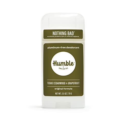 Humble alles natürlich Deodorant, Aluminium und Paraben, Cruelty Free Männer und Frauen Deodorant Texas Zedernholz und Grapefruit 1 Packung von Humble