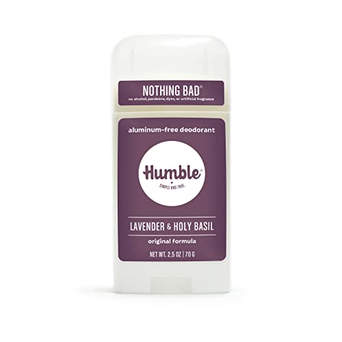 Humble alles natürlich Deodorant, Aluminium und Paraben, Cruelty Free Männer und Frauen Deodorant Wesentliche Lavendel und Heiliges Basilikum 1 Packung von Humble