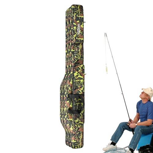 Humdcdy Angeltaschen | Pole and Tackle Aufbewahrungs-Organizer, Tragetaschen | Wasserbeständiger Angelkoffer für Angelruten, Schnüre und Rollen von Humdcdy