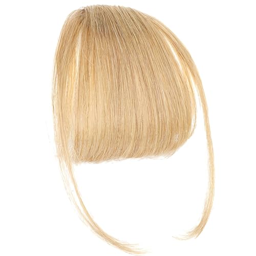 Humdcdy Bang Clip in Echthaar,Bang Clip in Haarverlängerungen,Clip on Air Bangs Französischer Pony - Französischer Pony zum Anklipsen, stilvolle Fransen-Haarteile in natürlichen Farben für Mädchen, von Humdcdy