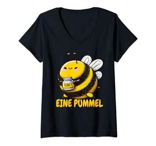 Damen Eine Pummel süßes Hummel Outfit T-Shirt mit V-Ausschnitt Damen Eine Pummel süßes Hummel Outfit T-Shirt mit V-Ausschnitt von Hummel, Biene, lustige Biene, Imker, Hummeln
