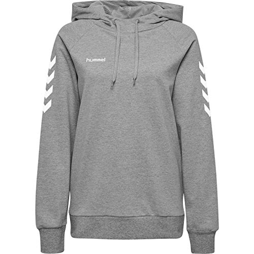 Hummel Damen Kapuzenpullover Go Cotton Hoodie Woman 203510 Grey Melange L von hummel