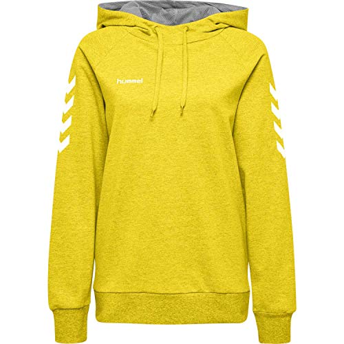 Hummel Damen Kapuzenpullover Go Cotton Hoodie Woman 203510 Sports Yellow XL von hummel