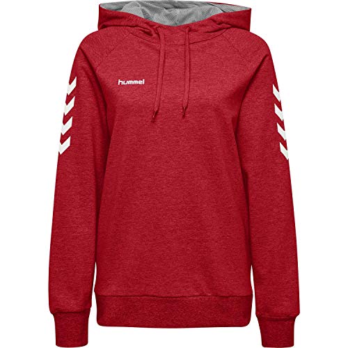 Hummel Damen Kapuzenpullover Go Cotton Hoodie Woman 203510 True Red XL von hummel