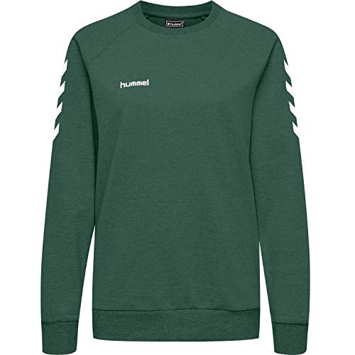 Hummel Damen Pullover Go Cotton Sweatshirt Woman 203507 Evergreen XXL von hummel