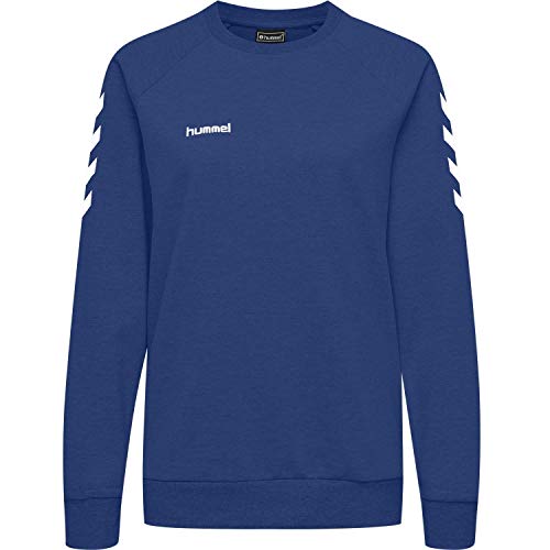 Hummel Damen Pullover Go Cotton Sweatshirt Woman 203507 True Blue M von hummel