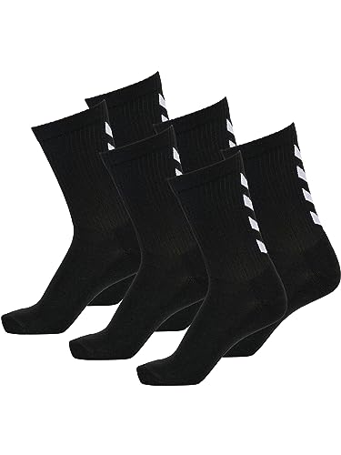 hummel Herren FUNDAMENTAL Sportsocken - Ideal für Sport & Alltag - Feuchtigkeitsmanagement - Fußgewölbeunterstützung - 6 Paar Socken - schwarz - 36-40 (10) von hummel