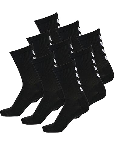 hummel Unisex Fundamental Sportsocken - 9er Pack I Schwarz 36/40 von hummel