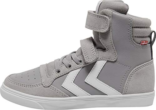 Hummel Unisex Kinder Slimmer Stadil Leather High Jr Hohe Sneaker High-Top, Alloy,36 EU von hummel