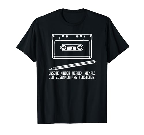 Kassette und Bleistift Old School Männer und Frauen Geschenk T-Shirt von hummel