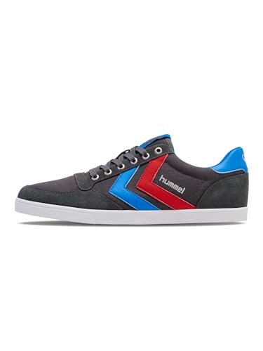 HUMMEL SLIMMER STADIL LOW, CASTLEROCK/RIBBONRED/BRIL BLUE, 39 von hummel