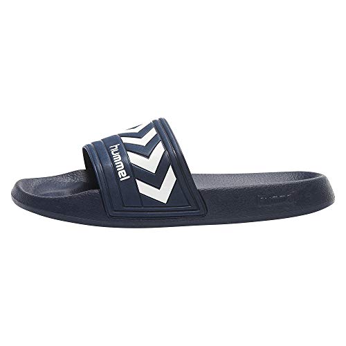 hummel Larsen Slipper Unisex Erwachsene Athleisure Sandal & Pool Slippers Dress Blue/White von hummel