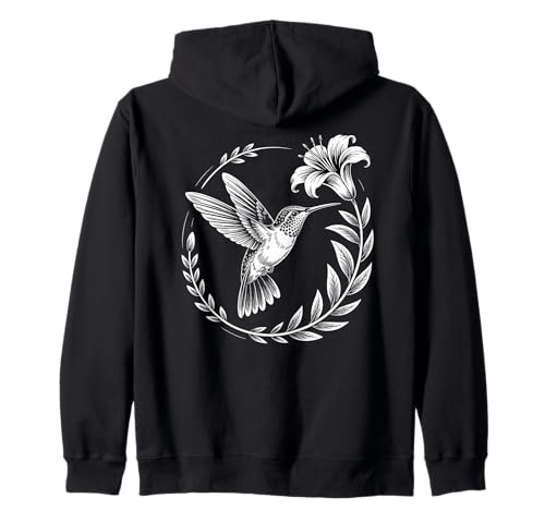 Kolibri Blumen Kunst Vögel Liebhaber für Männer Frauen Kinder Kapuzenjacke Kolibri Blumen Kunst Vögel Liebhaber für Männer Frauen Kinder Kapuzenjacke von Hummingbird Floral Graphic Art Bird Lover Apparel