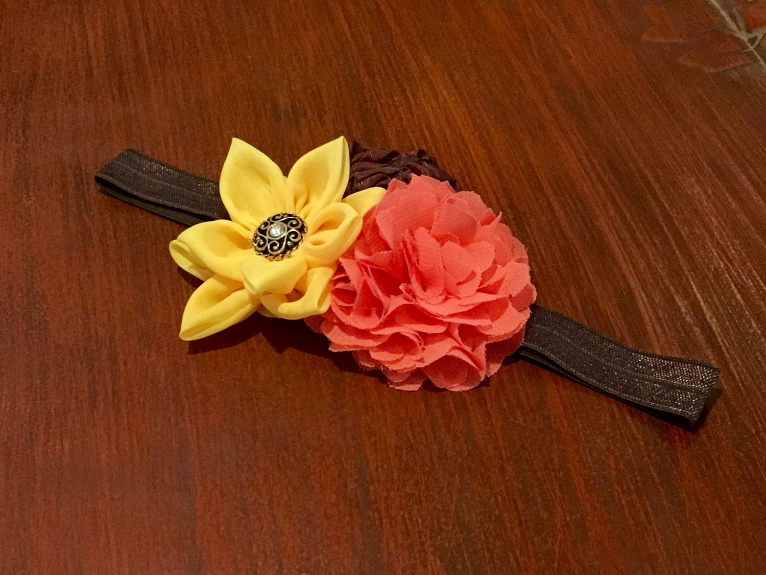 Golden, Schokolade Und Apricot Stretch Stirnband von HummingbirdWayLLC