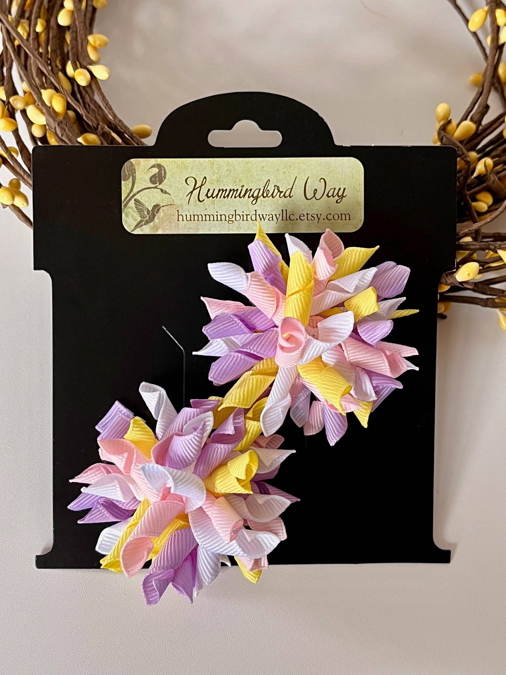 Pastel Korker Haarspangen Set Frühlings Schleife Pastel Korker Haarspangen Set Frühlings Schleife von HummingbirdWayLLC